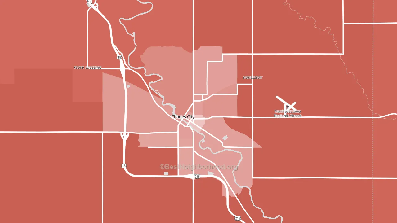50616, IA block-group political-lean map