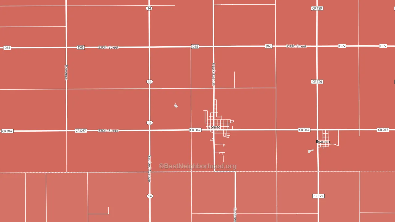 50621, IA block-group political-lean map
