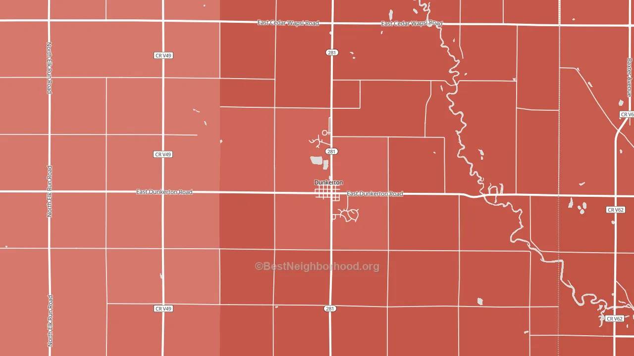 50626, IA block-group political-lean map