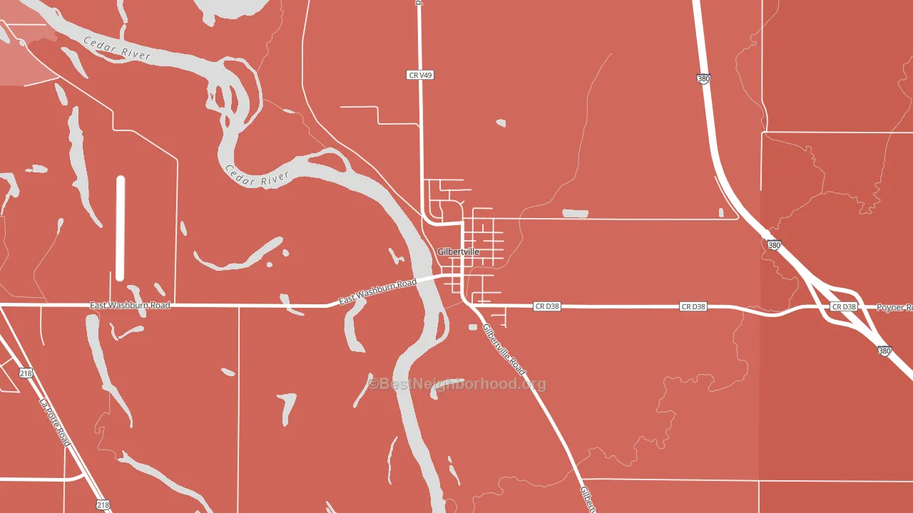 50634, IA block-group political-lean map