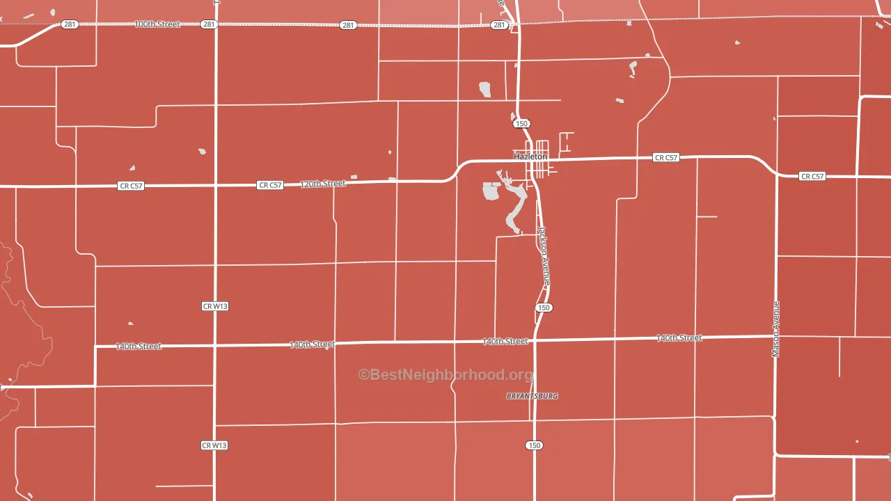 50641, IA block-group political-lean map