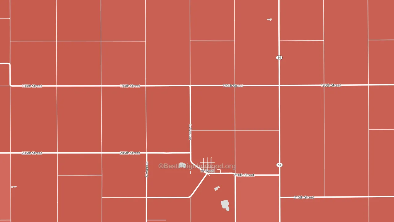 50642, IA block-group political-lean map
