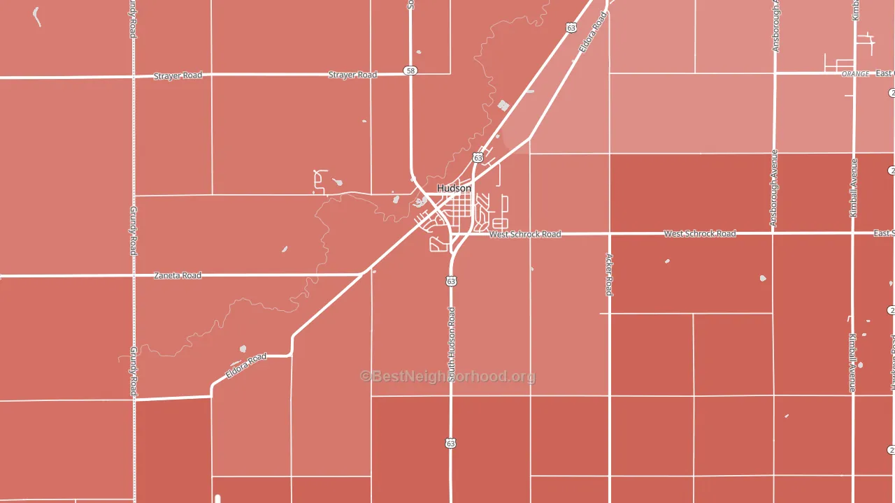 50643, IA block-group political-lean map