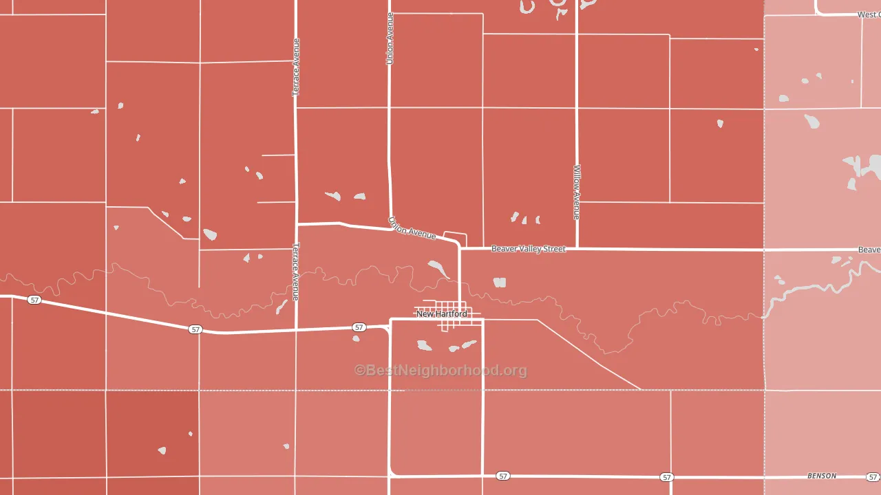 50660, IA block-group political-lean map