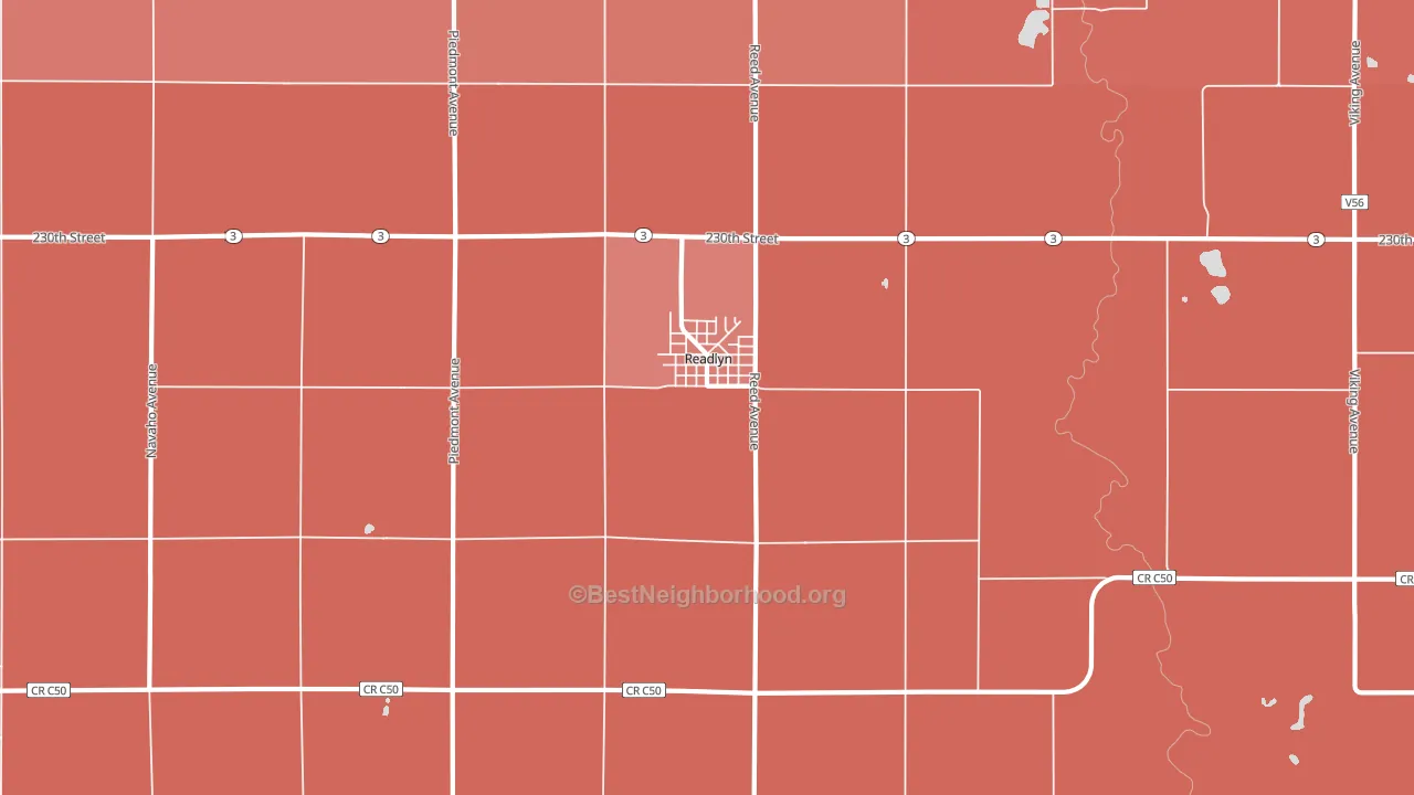 50668, IA block-group political-lean map