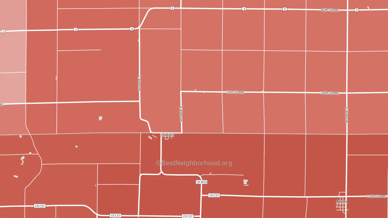 50671, IA block-group political-lean map