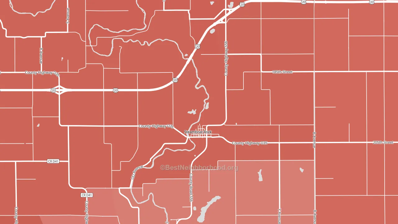 50672, IA block-group political-lean map