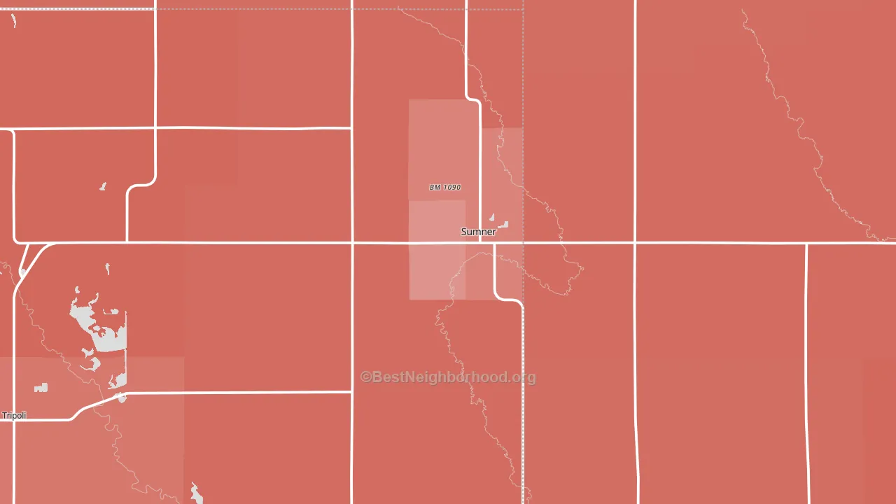 50674, IA block-group political-lean map