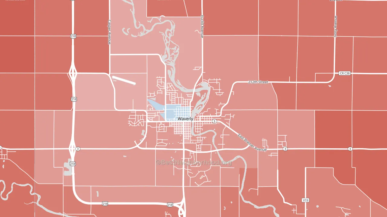 50677, IA block-group political-lean map