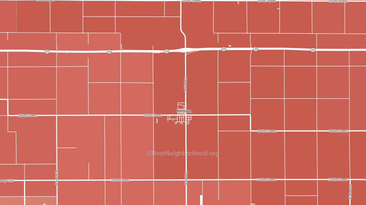 50680, IA block-group political-lean map