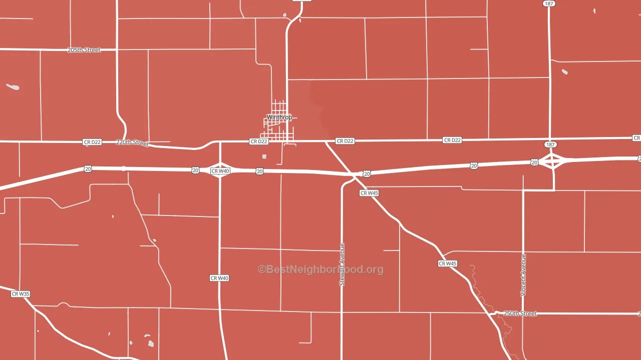 50682, IA block-group political-lean map