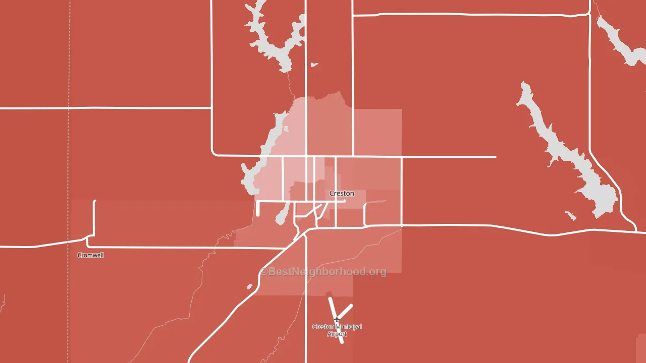 50801, IA block-group political-lean map