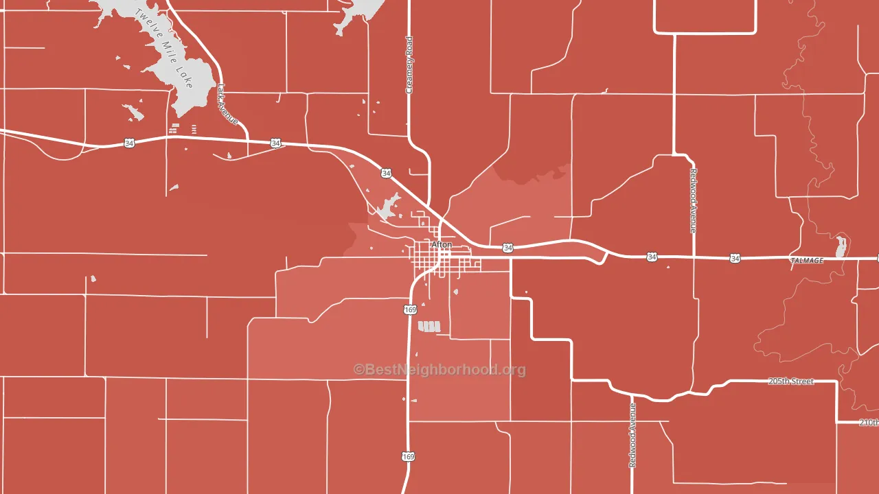 50830, IA block-group political-lean map