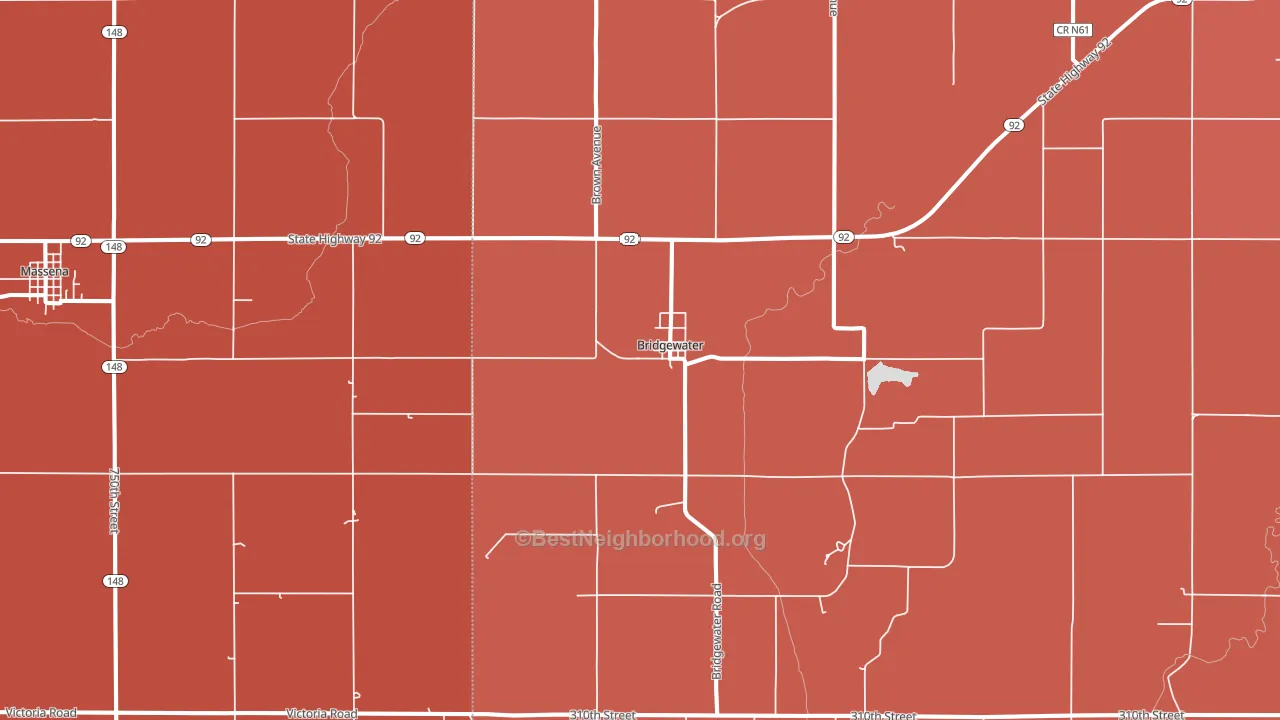 50837, IA block-group political-lean map