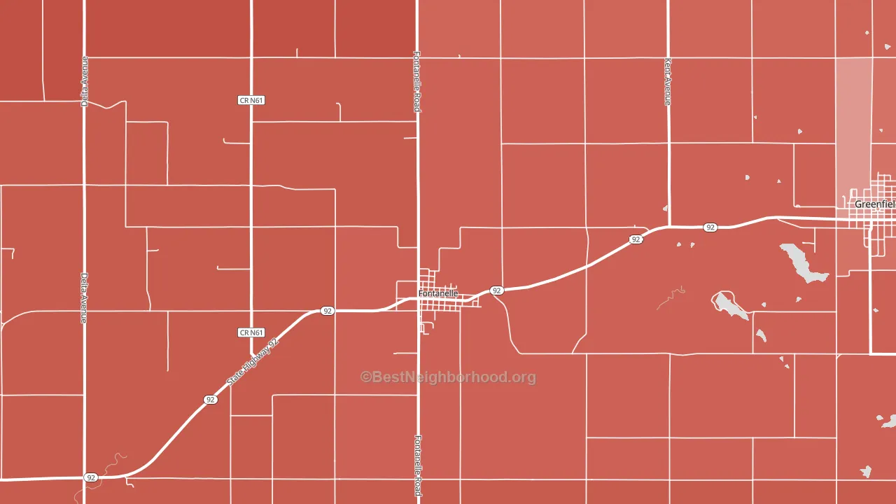 50846, IA block-group political-lean map