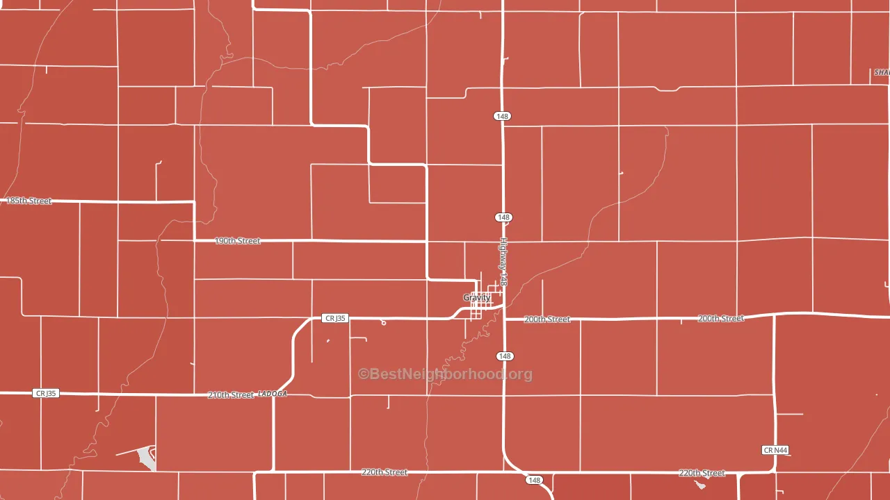 50848, IA block-group political-lean map