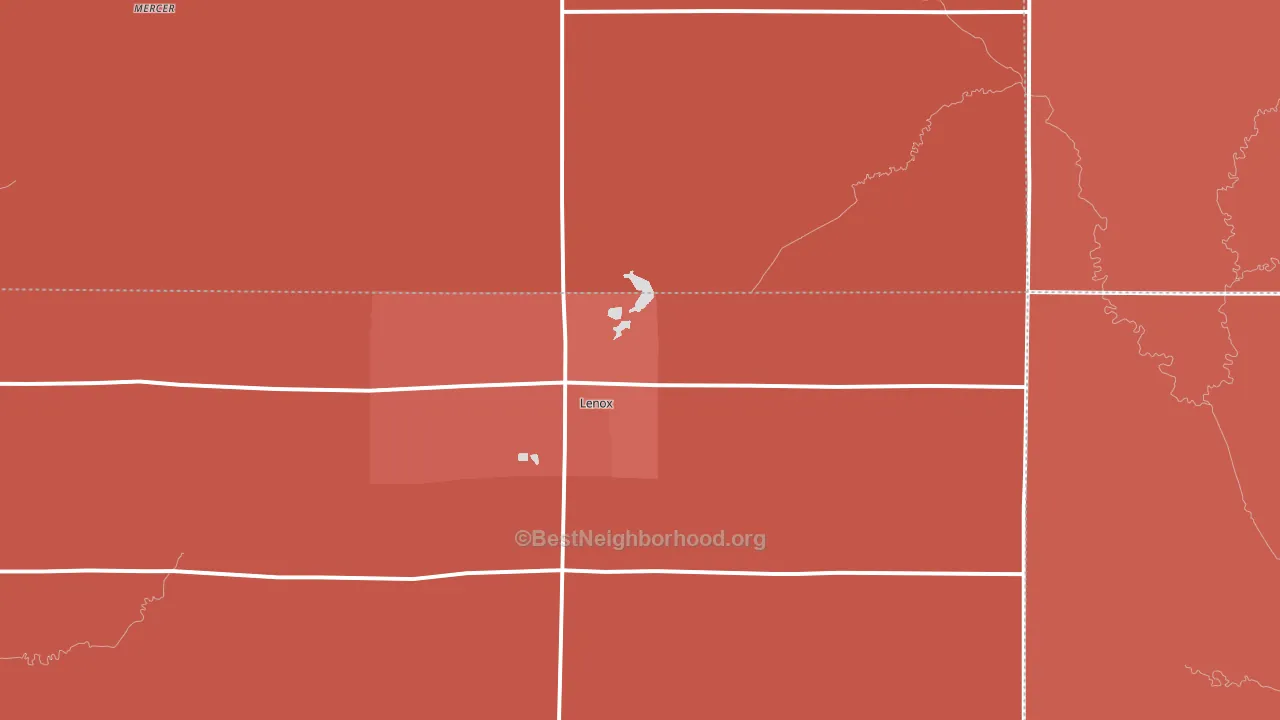 50851, IA block-group political-lean map