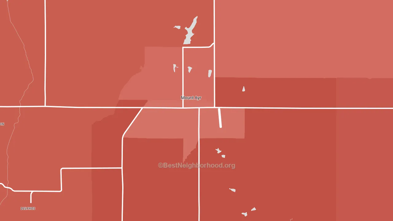 50854, IA block-group political-lean map