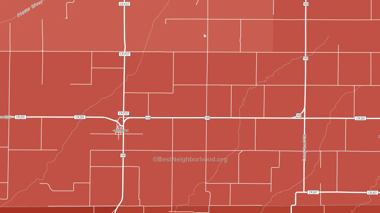 50860, IA block-group political-lean map