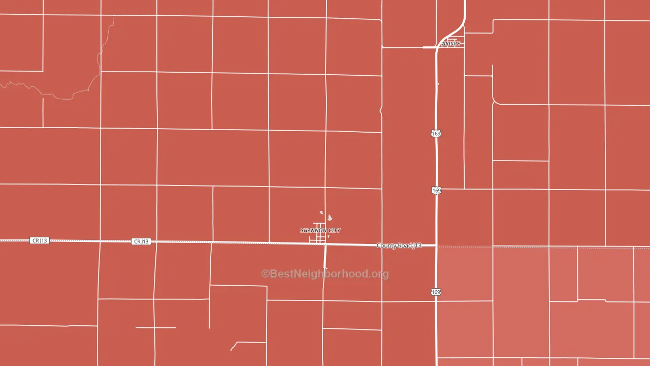 50861, IA block-group political-lean map