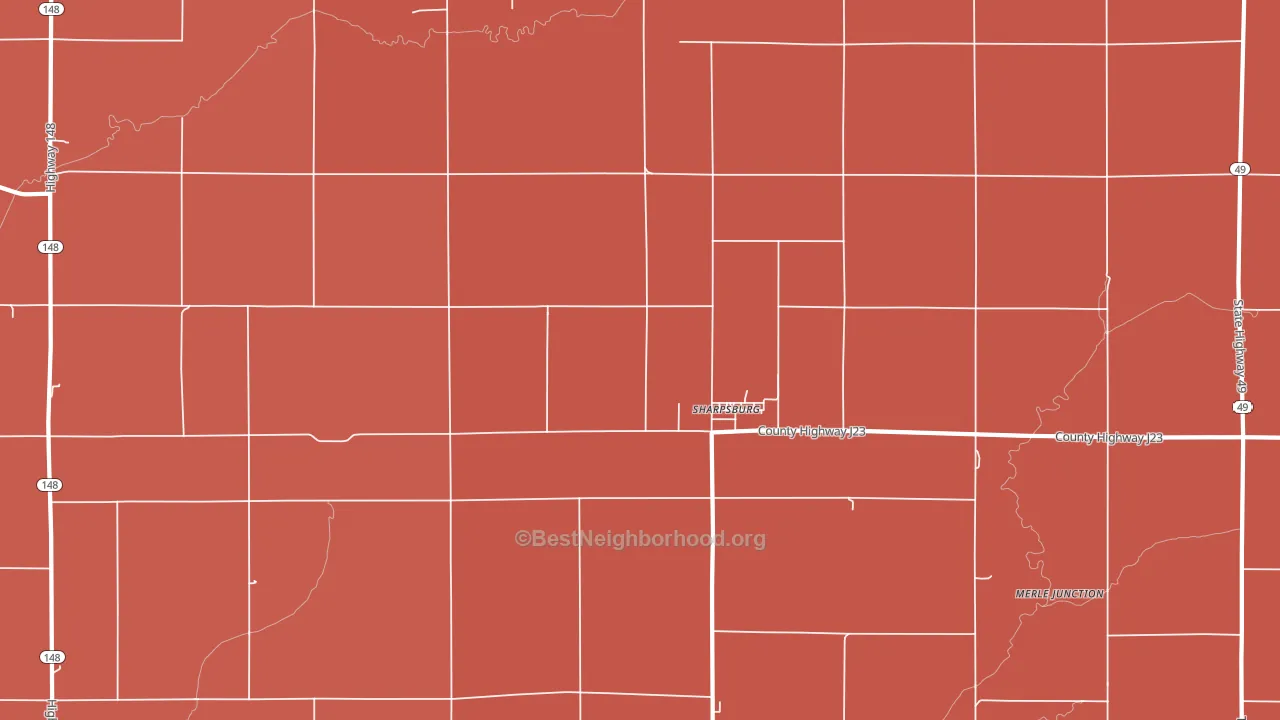50862, IA block-group political-lean map