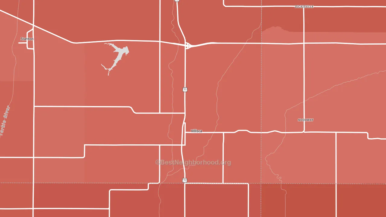 50864, IA block-group political-lean map