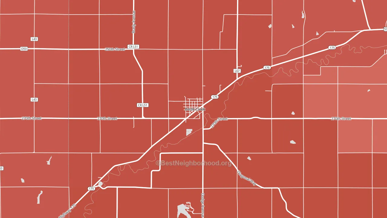 51006, IA block-group political-lean map