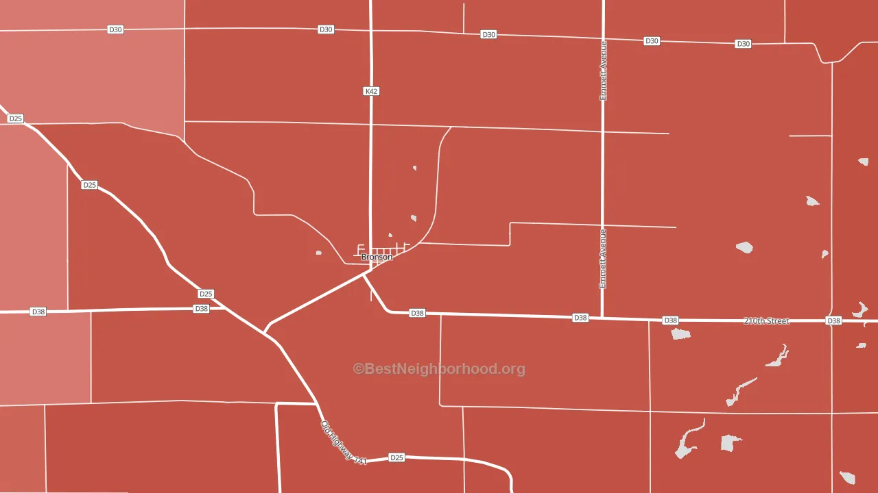 51007, IA block-group political-lean map