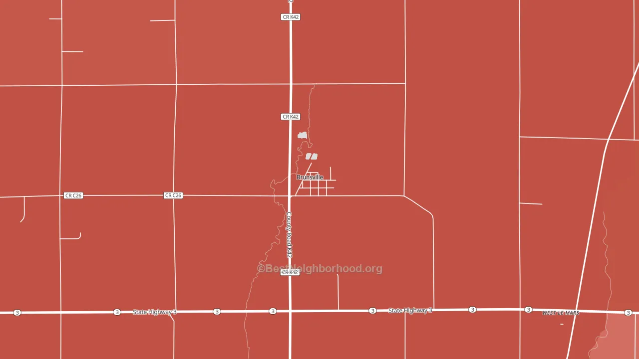 51008, IA block-group political-lean map