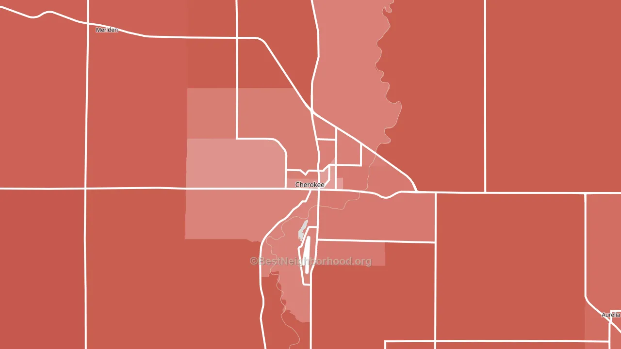 51012, IA block-group political-lean map
