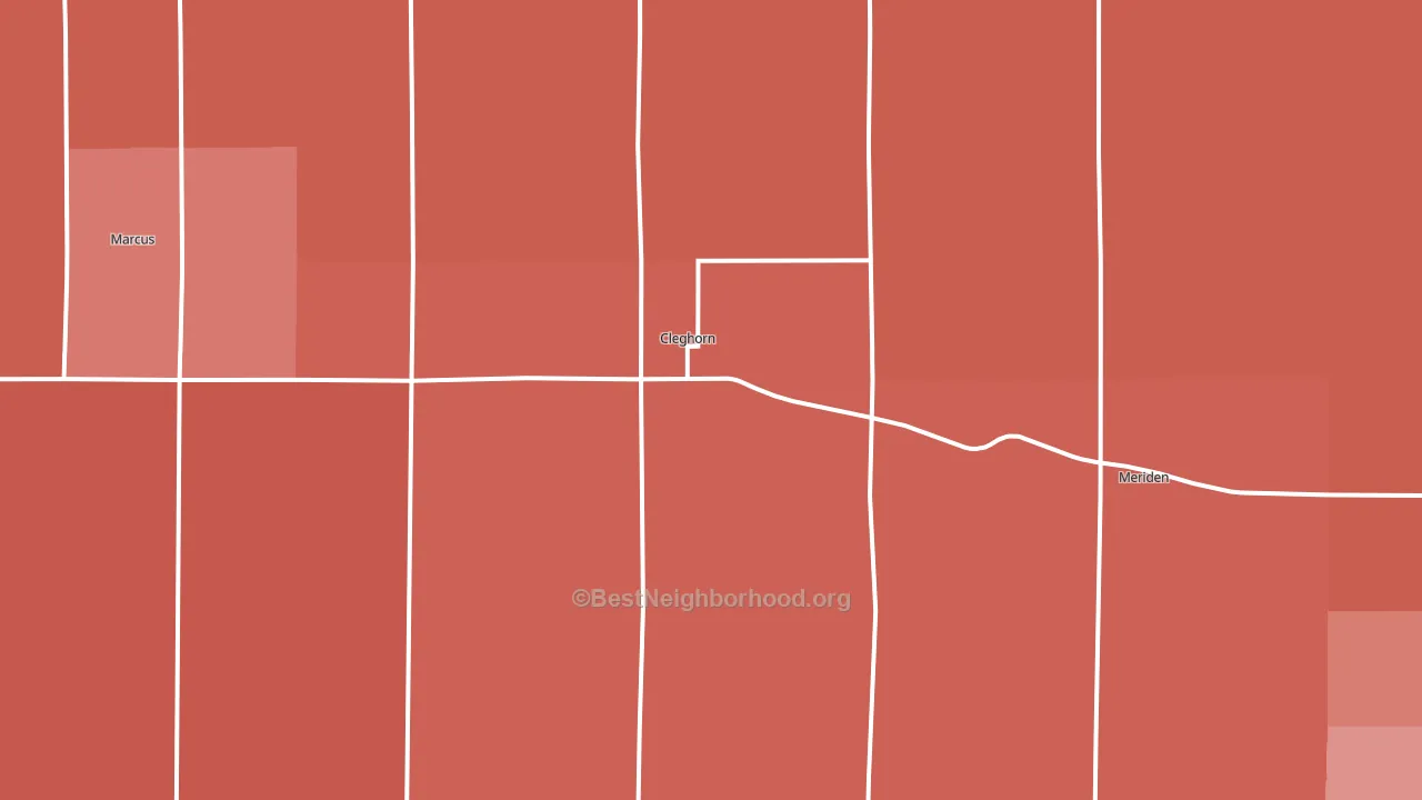51014, IA block-group political-lean map
