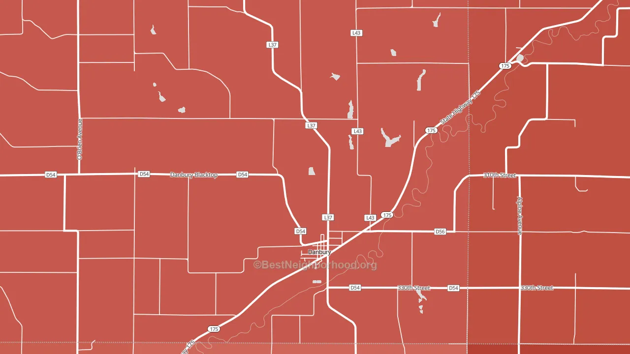 51019, IA block-group political-lean map