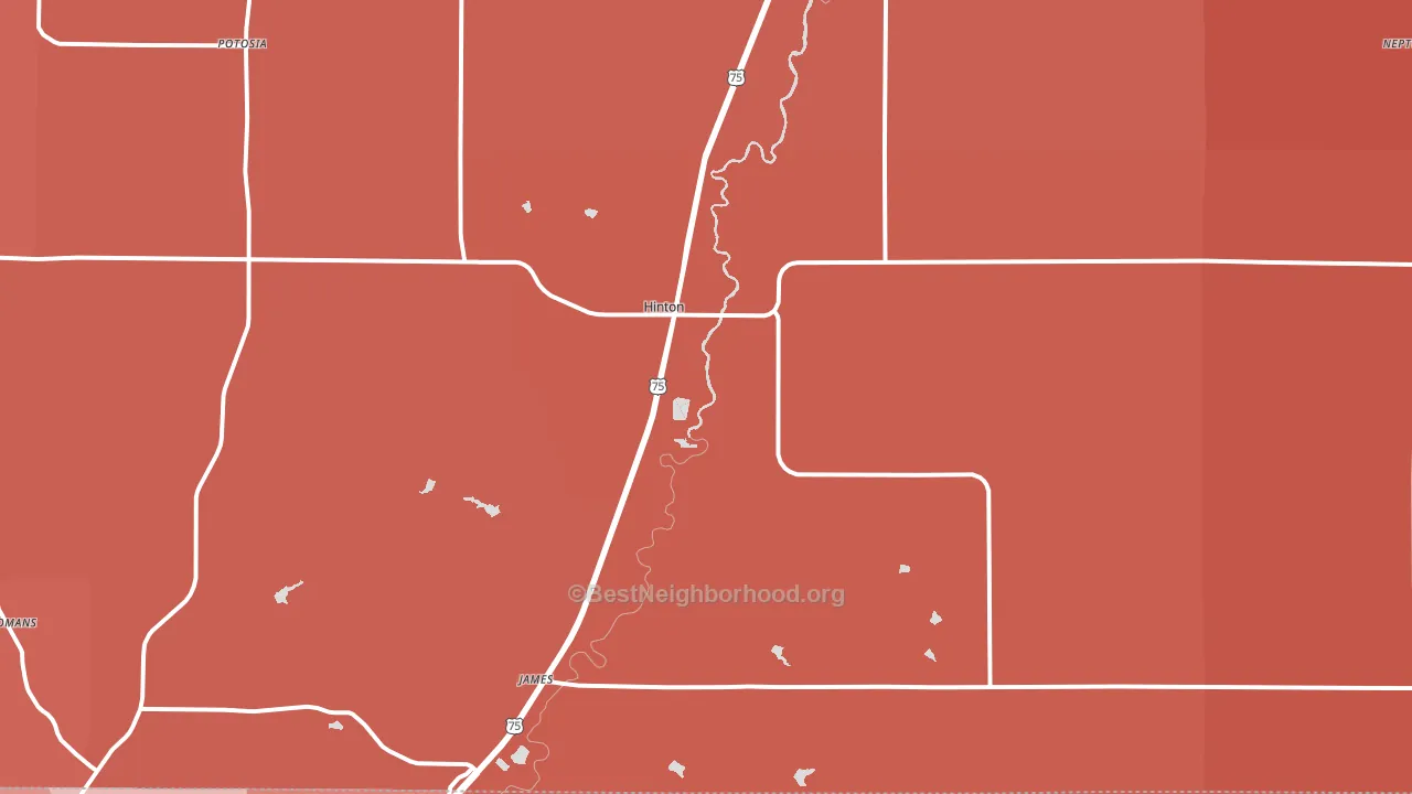 51024, IA block-group political-lean map