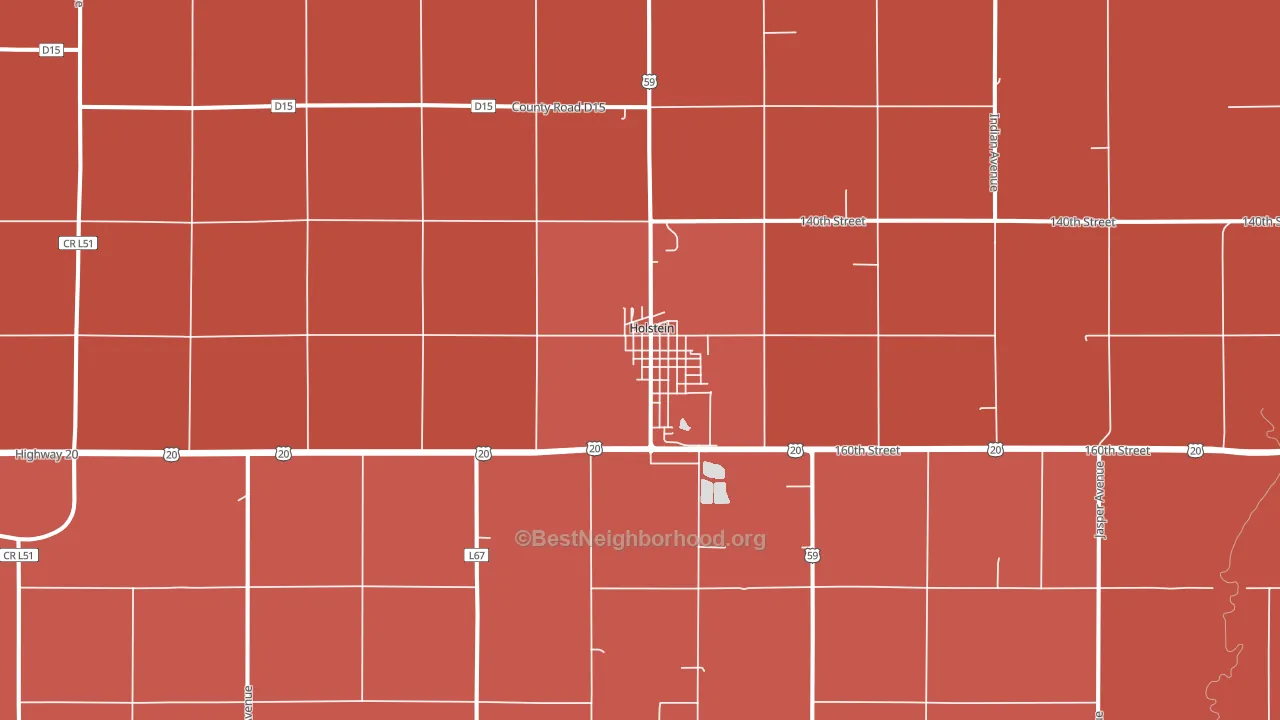 51025, IA block-group political-lean map