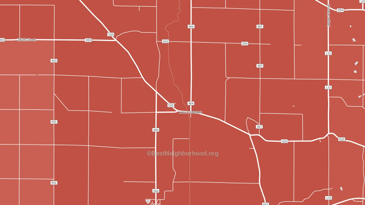51026, IA block-group political-lean map