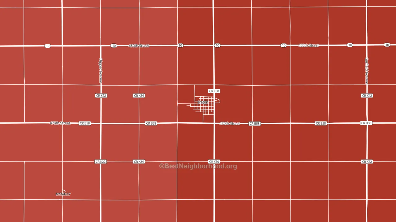51027, IA block-group political-lean map
