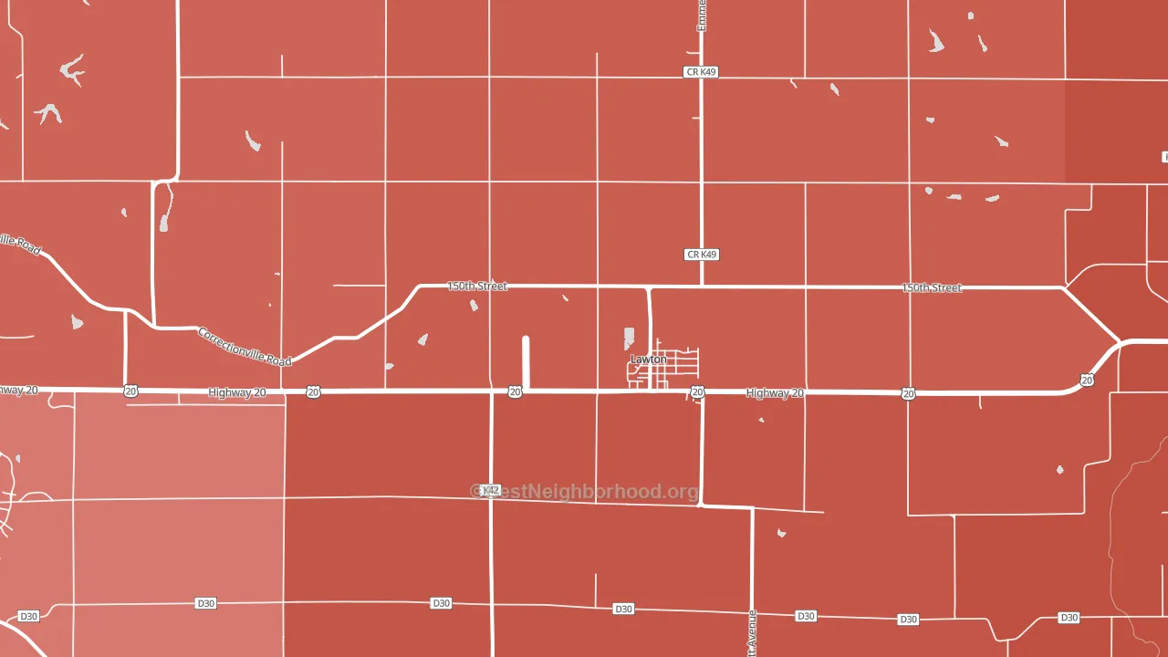 51030, IA block-group political-lean map
