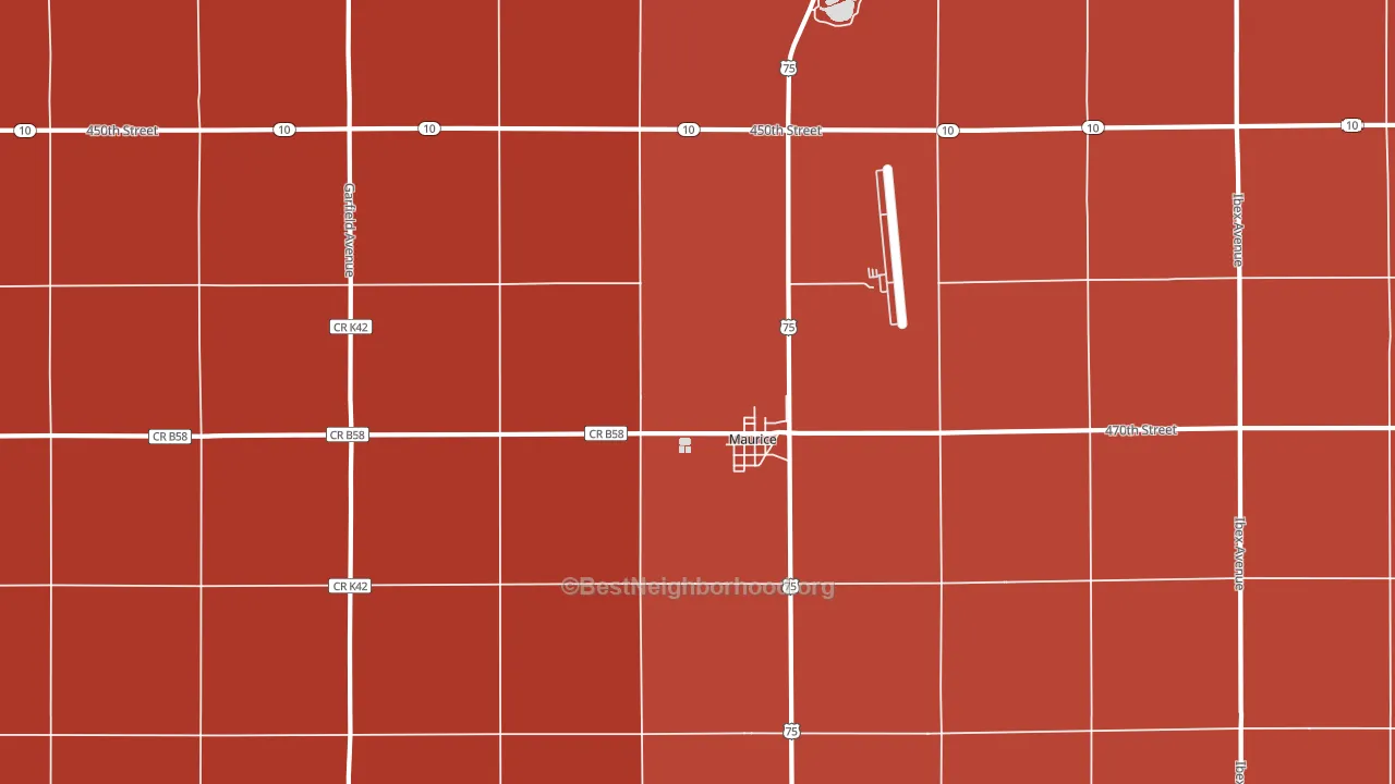 51036, IA block-group political-lean map