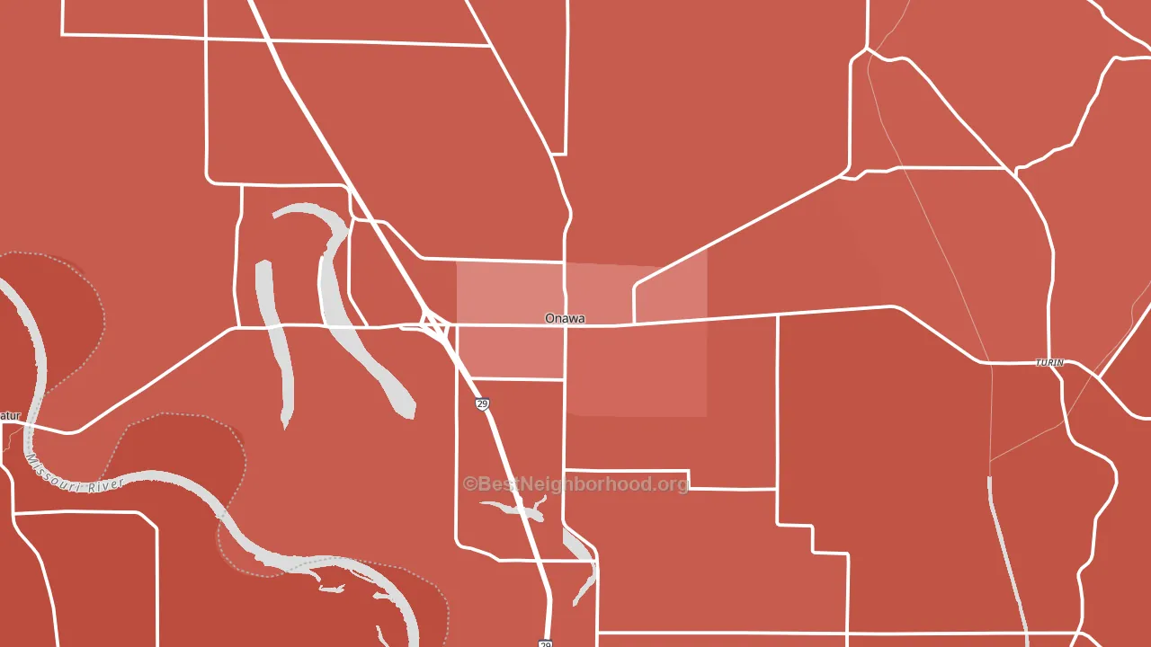 51040, IA block-group political-lean map