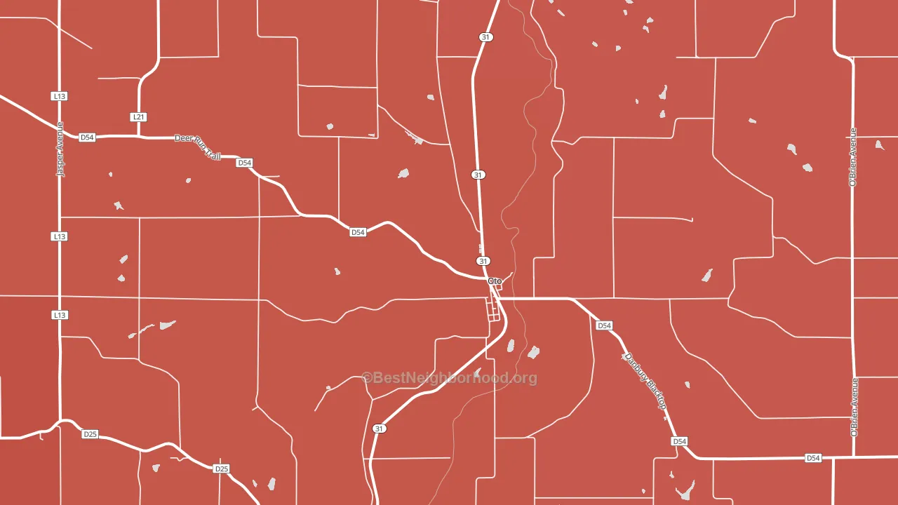 51044, IA block-group political-lean map