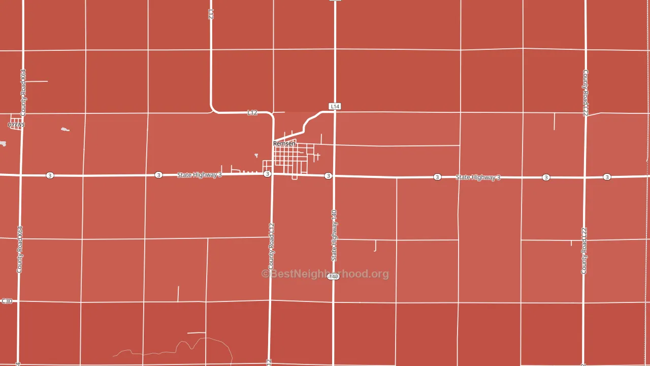 51050, IA block-group political-lean map