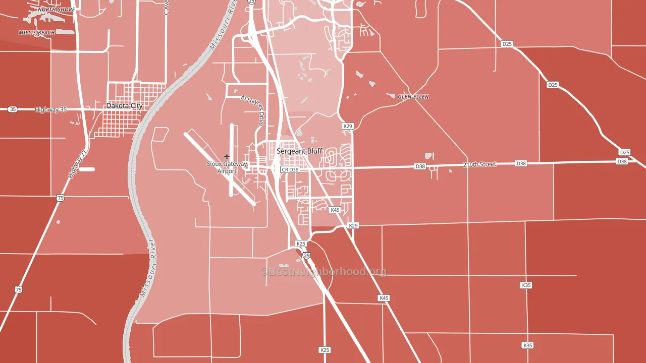 51054, IA block-group political-lean map