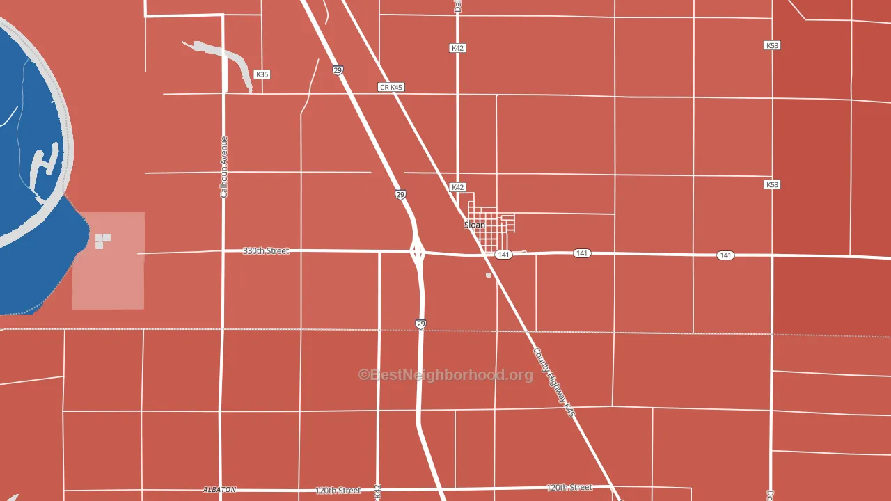 51055, IA block-group political-lean map