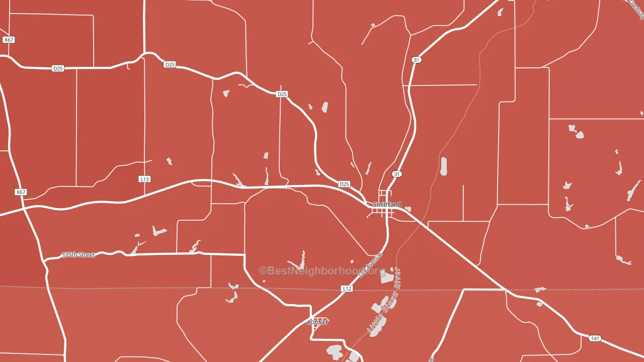 51056, IA block-group political-lean map