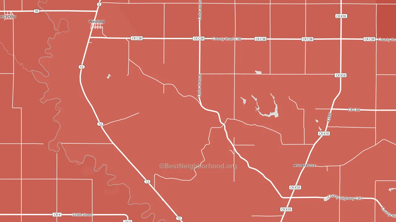 51062, IA block-group political-lean map
