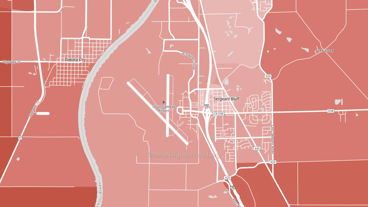 51111, IA block-group political-lean map