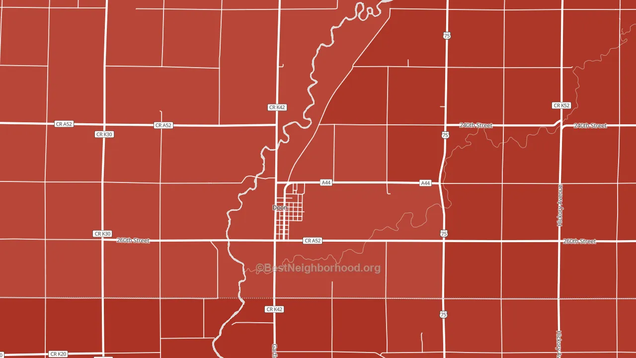 51235, IA block-group political-lean map