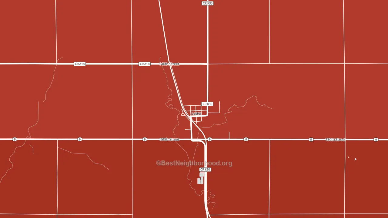 51242, IA block-group political-lean map