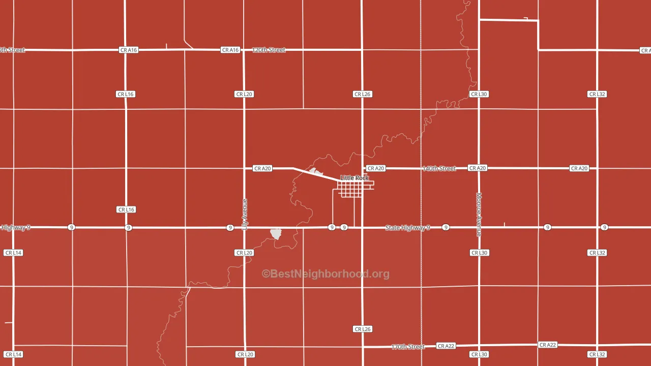 51243, IA block-group political-lean map