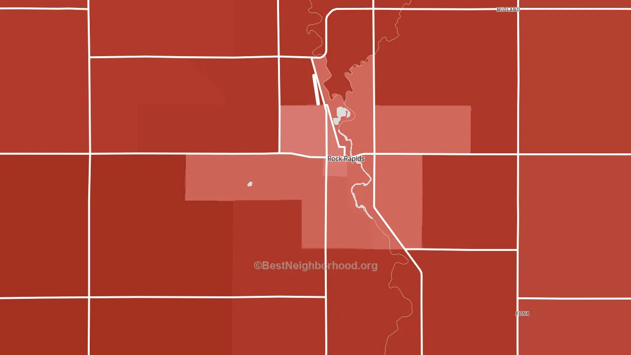 51246, IA block-group political-lean map